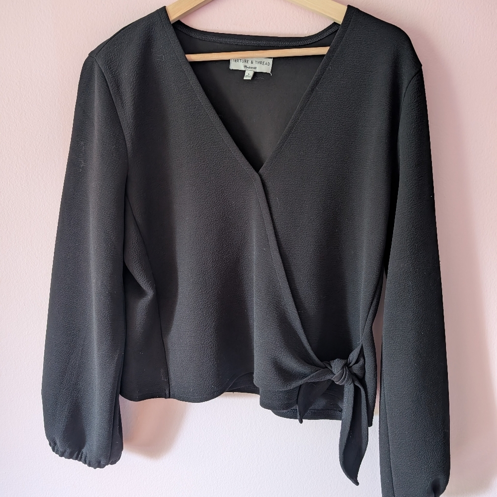 EUC Madewell Texture & Thread Crepe Wrap Top